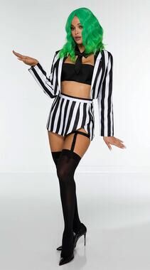 NEW Music Legs Sexy Beetlejuice Haunting Phantom Costume Size XL